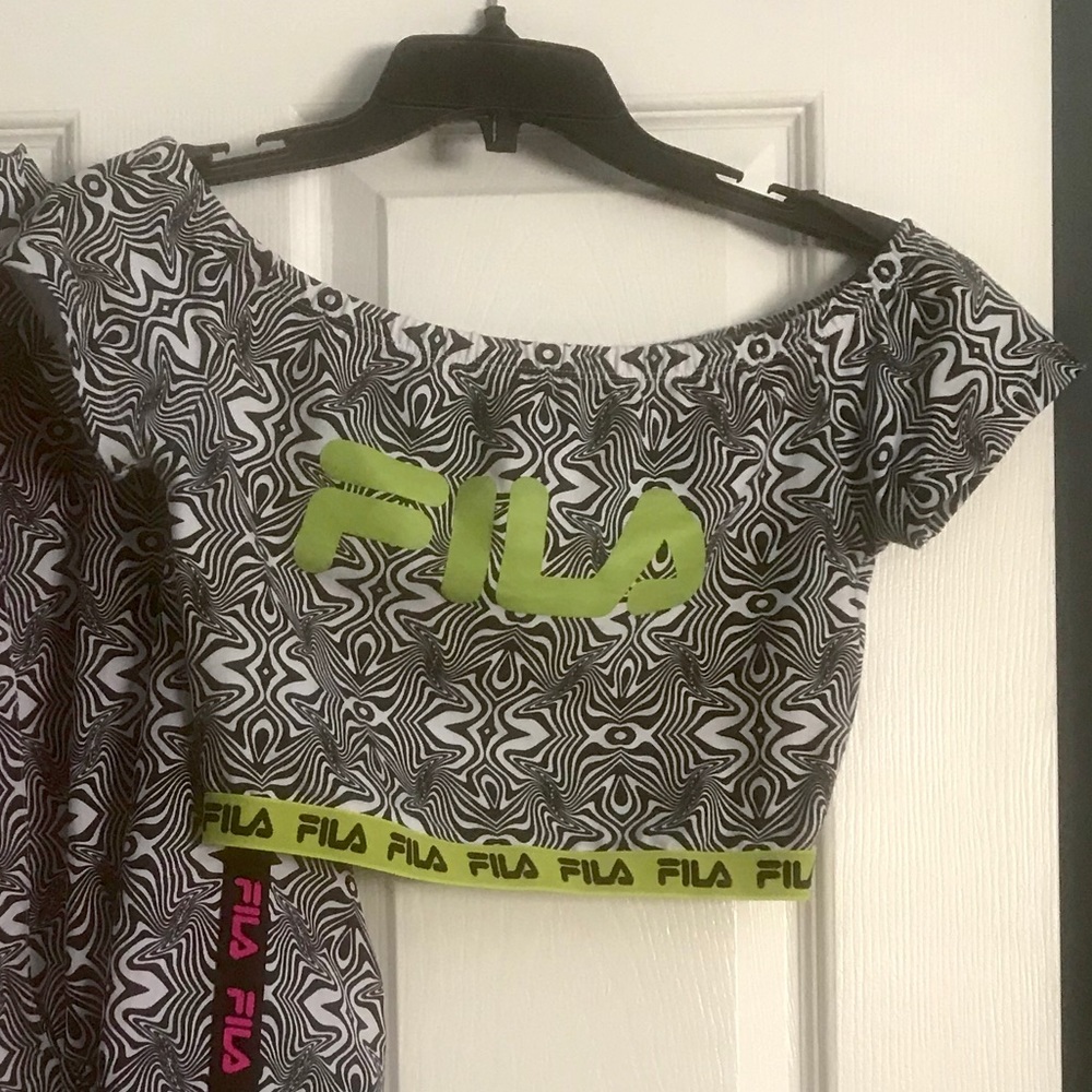 MED FILA Psychedelic Crop Top